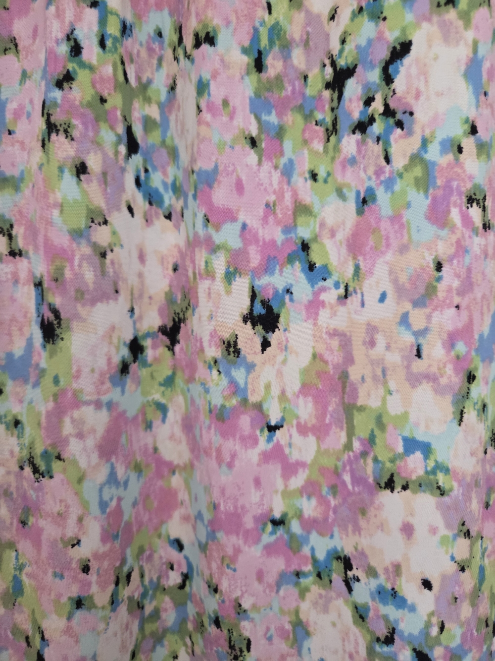 Floral Ruffled Pink Peasant Tunic - Relaxed 3/4 Sleeve - Picture 7 of 7